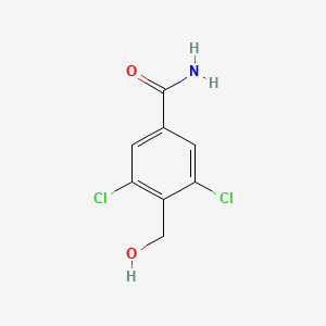 3,5-Dichloro-4-(hydroxymethyl)benzamide chemical structure (CAS 2384505-95-5)