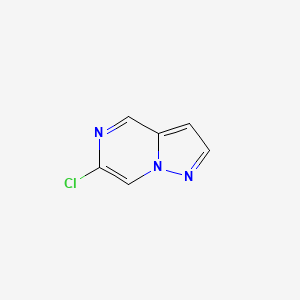 6-Chloropyrazolo[1,5-a]pyrazine chemical structure (CAS 2384776-71-8)