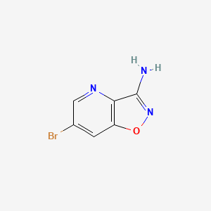 6-Bromoisoxazolo[4,5-b]pyridin-3-amine chemical structure (CAS 2384921-30-4)