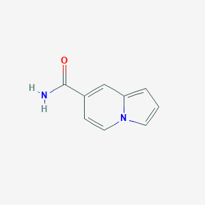 Indolizine-7-carboxamide chemical structure (CAS 2385026-20-8)