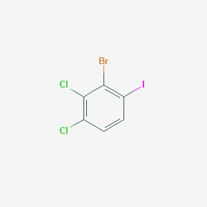 2-Bromo-3,4-dichloro-1-iodobenzene chemical structure (CAS 2385161-45-3)
