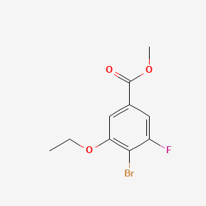 Methyl 4-bromo-3-ethoxy-5-fluorobenzoate chemical structure (CAS 2385430-04-4)