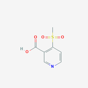 4-(Methylsulfonyl)nicotinic acid chemical structure (CAS 2385493-61-6)