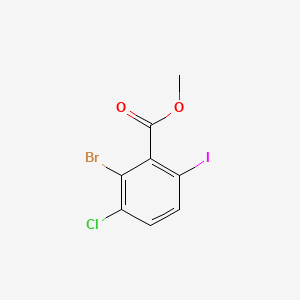 Methyl 2-bromo-3-chloro-6-iodobenzoate chemical structure (CAS 2385896-78-4)
