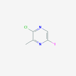 2-Chloro-5-iodo-3-methylpyrazine chemical structure (CAS 2385987-24-4)