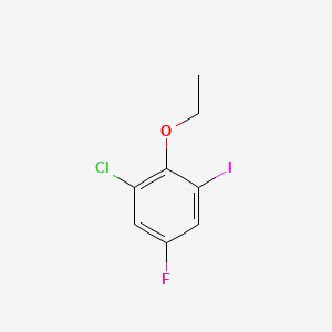 1-Chloro-2-ethoxy-5-fluoro-3-iodobenzene chemical structure (CAS 2385991-21-7)