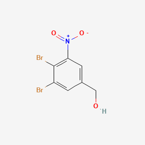 (3,4-Dibromo-5-nitrophenyl)methanol chemical structure (CAS 2386098-53-7)