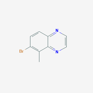 6-Bromo-5-methylquinoxaline chemical structure (CAS 2386229-26-9)