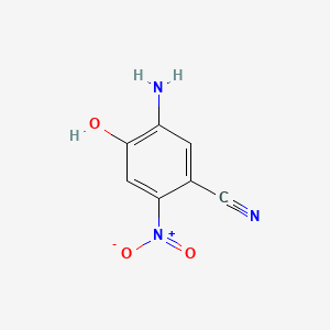 5-Amino-4-hydroxy-2-nitrobenzonitrile chemical structure (CAS 2386310-60-5)