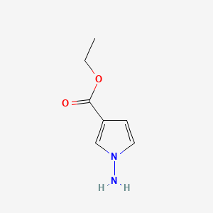 Ethyl 1-amino-1H-pyrrole-3-carboxylate chemical structure (CAS 2386435-12-5)