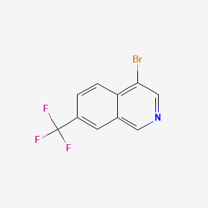 4-Bromo-7-(trifluoromethyl)isoquinoline chemical structure (CAS 2386466-90-4)