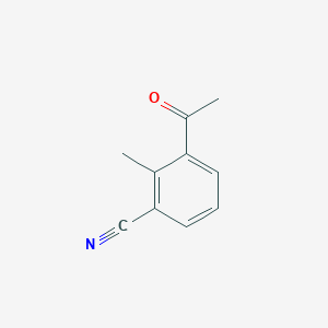 3-Acetyl-2-methylbenzonitrile chemical structure (CAS 2386590-22-1)