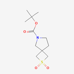 tert-Butyl 2-thia-6-azaspiro[3.4]octane-6-carboxylate 2,2-dioxide chemical structure (CAS 2387123-36-4)