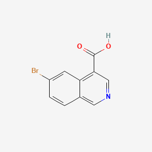 6-Bromoisoquinoline-4-carboxylic acid chemical structure (CAS 2387341-37-7)