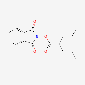 1,3-Dioxoisoindolin-2-yl 2-propylpentanoate chemical structure (CAS 2387417-86-7)