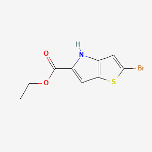 Ethyl 2-bromo-4H-thieno[3,2-b]pyrrole-5-carboxylate chemical structure (CAS 238749-50-3)
