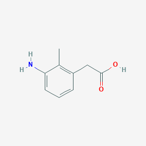 2-(3-Amino-2-methylphenyl)acetic acid chemical structure (CAS 23876-07-5)