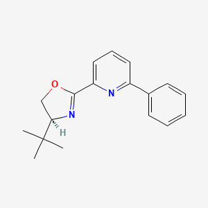 (S)-4-(tert-Butyl)-2-(6-phenylpyridin-2-yl)-4,5-dihydrooxazole chemical structure (CAS 238760-00-4)