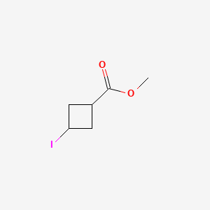 Methyl 3-iodocyclobutane-1-carboxylate chemical structure (CAS 2387601-28-5)