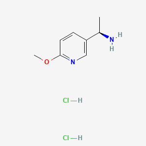 (R)-1-(6-Methoxypyridin-3-yl)ethan-1-amine dihydrochloride chemical structure (CAS 2389009-07-6)
