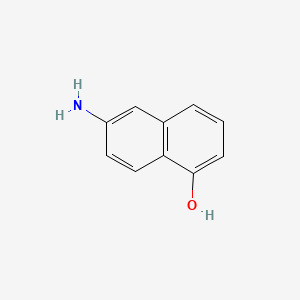 6-Aminonaphthalen-1-ol chemical structure (CAS 23894-12-4)