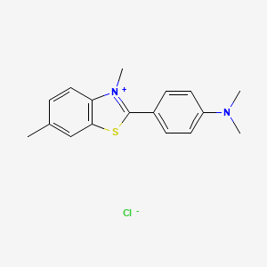 2-(4-(Dimethylamino)phenyl)-3,6-dimethylbenzo[d]thiazol-3-ium chloride chemical structure (CAS 2390-54-7)