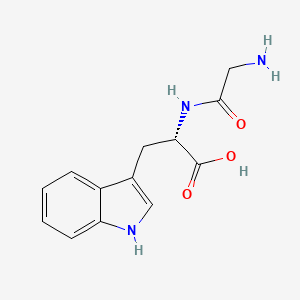 (S)-2-(2-Aminoacetamido)-3-(1H-indol-3-yl)propanoic acid chemical structure (CAS 2390-74-1)