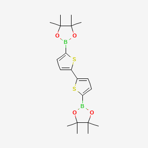 5,5'-Bis(4,4,5,5-tetramethyl-1,3,2-dioxaborolan-2-yl)-2,2'-bithiophene chemical structure (CAS 239075-02-6)