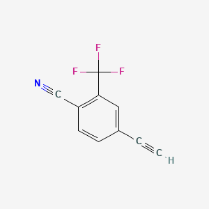 4-Ethynyl-2-(trifluoromethyl)benzonitrile chemical structure (CAS 239104-49-5)