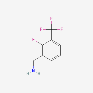 (2-Fluoro-3-(trifluoromethyl)phenyl)methanamine chemical structure (CAS 239135-49-0)