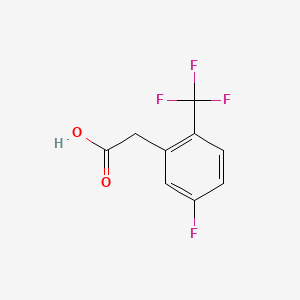 2-(5-Fluoro-2-(trifluoromethyl)phenyl)acetic acid chemical structure (CAS 239135-52-5)