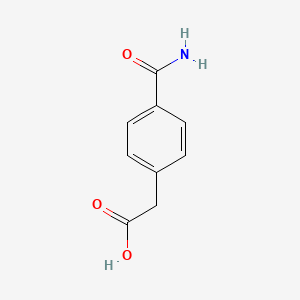 2-(4-Carbamoylphenyl)acetic acid chemical structure (CAS 2393-28-4)