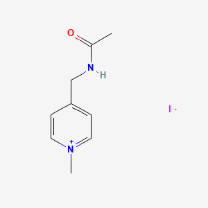 4-(Acetamidomethyl)-1-methylpyridin-1-ium iodide chemical structure (CAS 23974-17-6)