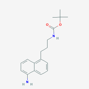 tert-Butyl (3-(5-aminonaphthalen-1-yl)propyl)carbamate chemical structure (CAS 2397550-95-5)