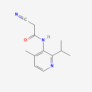2-Cyano-N-(2-isopropyl-4-methylpyridin-3-yl)acetamide chemical structure (CAS 2397623-38-8)