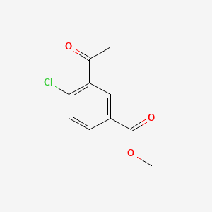 Methyl 3-acetyl-4-chlorobenzoate chemical structure (CAS 2397688-67-2)