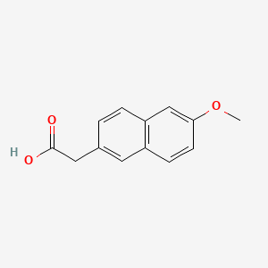 2-(6-Methoxynaphthalen-2-yl)acetic acid chemical structure (CAS 23981-47-7)