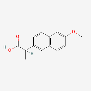 2-(6-Methoxynaphthalen-2-yl)propanoic acid chemical structure (CAS 23981-80-8)