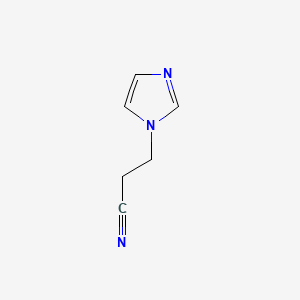 3-(1H-Imidazol-1-yl)propanenitrile chemical structure (CAS 23996-53-4)