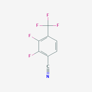 2,3-Difluoro-4-(trifluoromethyl)benzonitrile chemical structure (CAS 240122-24-1)
