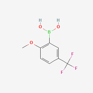 2-Methoxy-5-(trifluoromethyl)phenylboronic acid chemical structure (CAS 240139-82-6)