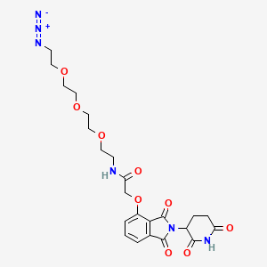 N-(2-(2-(2-(2-Azidoethoxy)ethoxy)ethoxy)ethyl)-2-((2-(2,6-dioxopiperidin-3-yl)-1,3-dioxoisoindolin-4-yl)oxy)acetamide chemical structure (CAS 2402790-58-1)