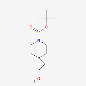 tert-Butyl 2-hydroxy-7-azaspiro[3.5]nonane-7-carboxylate chemical structure (CAS 240401-28-9)