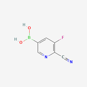 (6-Cyano-5-fluoropyridin-3-yl)boronic acid chemical structure (CAS 2407353-18-6)