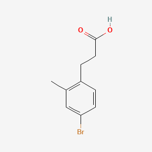 3-(4-Bromo-2-methylphenyl)propanoic acid chemical structure (CAS 24078-17-9)