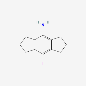 8-Iodo-1,2,3,5,6,7-hexahydro-s-indacen-4-amine chemical structure (CAS 2408331-24-6)
