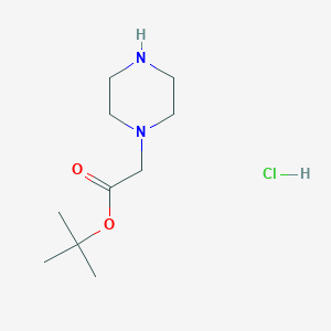 tert-Butyl 2-(piperazin-1-yl)acetate hydrochloride chemical structure (CAS 2408342-38-9)