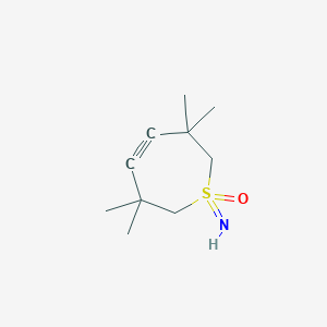4,5-Didehydro-6,7-dihydro-3,3,6,6-tetramethyl-2H-1λ4-thiepin-1(3H)-imine 1-oxide chemical structure (CAS 2408481-82-1)