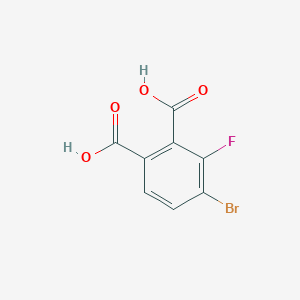 4-Bromo-3-fluorophthalic acid chemical structure (CAS 2408642-17-9)