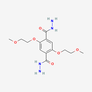2,5-Bis(2-methoxyethoxy)terephthalohydrazide chemical structure (CAS 2408841-97-2)